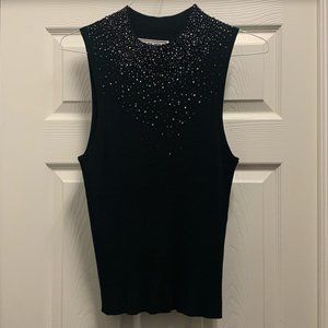 Carlisle Sleeveless Sweater Top (XXL-Black)